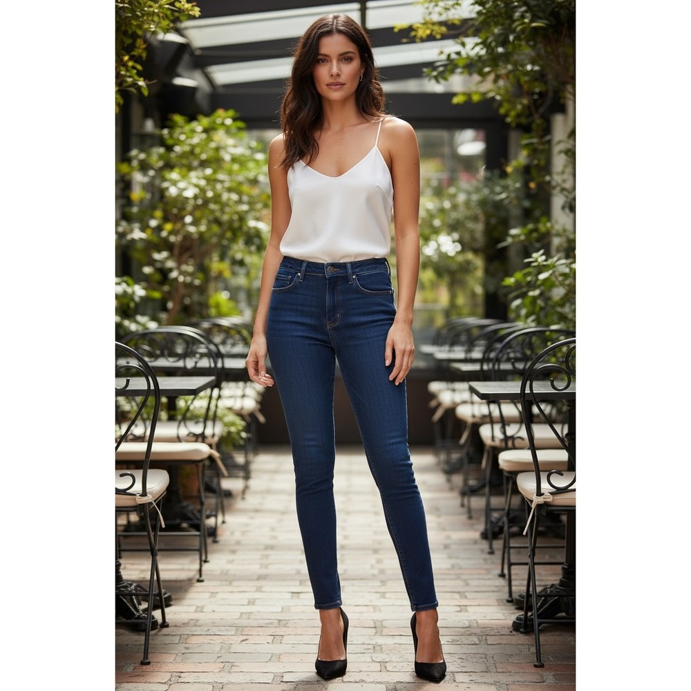 LAGENCE Margot Midnight High Rise Skinny Jeans Midnight Wash 28x26 USA NWOT $275